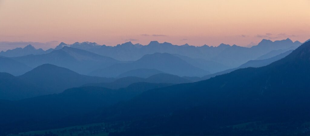 Mountain Layers at sunset